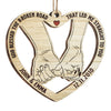 The Broken Road That Led Me Straight To You - Personalized Custom Heart Shaped Wood Christmas Ornament - Gift For Couple, Husband Wife, Anniversary, Engagement, Wedding, Marriage Gift, Christmas Gift