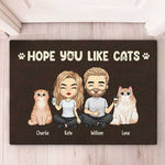 Custom Name Cat Lover Gifts for Couples - Personalized Doormat