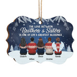 Custom Name Brother and Sister Christmas Gifts - Personalized Ornament