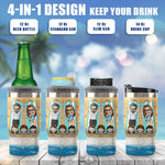 Custom Name Husband Wife Family Travel Gifts - Personalized Can Cooler