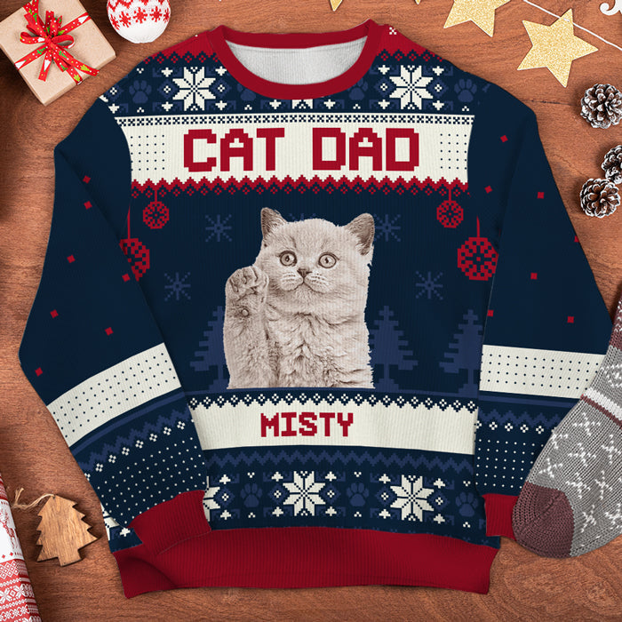 Custom Name Christmas Cat Mum Gifts - Personalized Sweatshirt