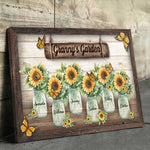 Custom Name Sunflower Garden Decor for Grandma - Personalized Canvas