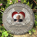 Custom Photo Angel Memorial Decor - Personalized Memorial Stone