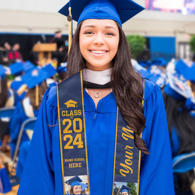 Class of 2024 Trim Version - Personalized Graduation Stole