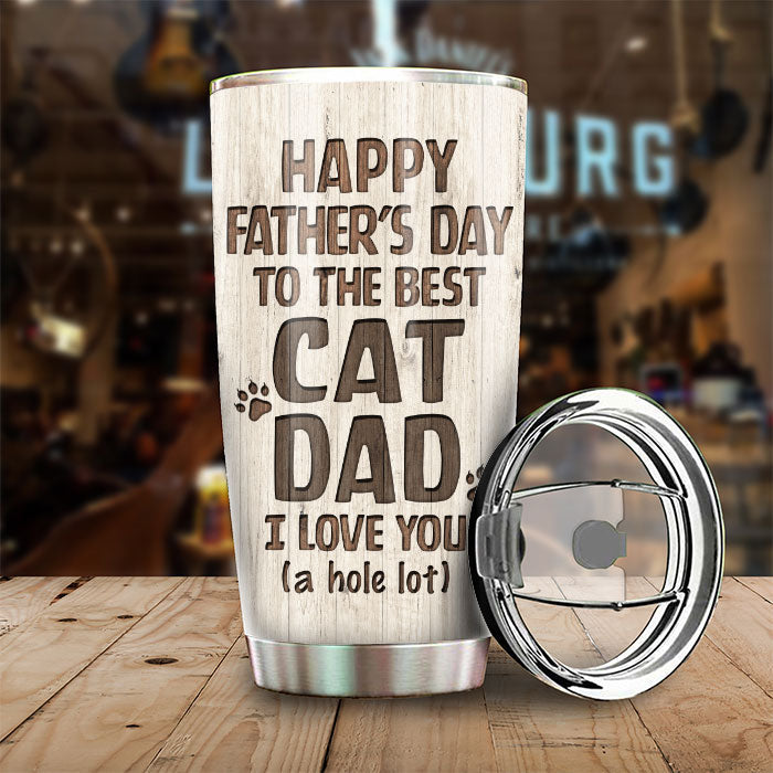 Custom Cat Dad Father's Day Gifts - Personalized Tumbler