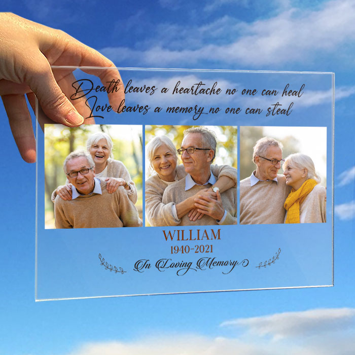 Custom Photo Memorial Tribute Gifts for Family - Personalized Acrylic Plaque