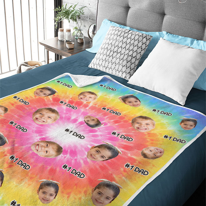 Best Dad Ever - Personalized Custom Blanket - Upload Image, Gift For Family, Christmas Gift