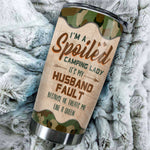 Custom Name Funny Camping Queen Gifts for Women - Personalized Tumbler