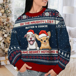 Funny Naughty List Christmas Gifts for Dog Lovers - Festive Sweatshirt