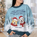 Custom Name Dog Christmas Gifts for Mom - Personalized Sweatshirt