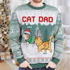 Cat Mom Cat Dad - Cat Personalized Custom Ugly Sweatshirt - Unisex Wool Jumper - Christmas Gift For Pet Owners, Pet Lovers