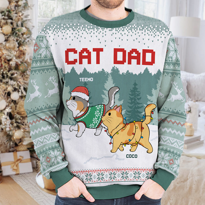 Custom Cat Mom Christmas Pet Gifts - Personalized Sweatshirt