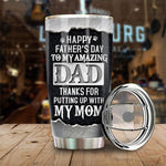 Custom Name Dog Dad Father's Day Gifts - Personalized Tumbler