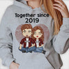 Together Since 2019 - Anniversary Gifts, Gift For Couples, Husband Wife, Personalized Unisex T-shirt, Hoodie