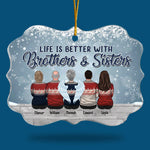 Custom Name Brothers and Sisters Christmas Gifts - Personalized Ornament