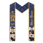 Custom Name Photo Class of 2024 Graduation Gifts - Personalized Stoles