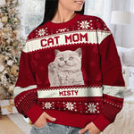 Custom Name Christmas Cat Mum Gifts - Personalized Sweatshirt
