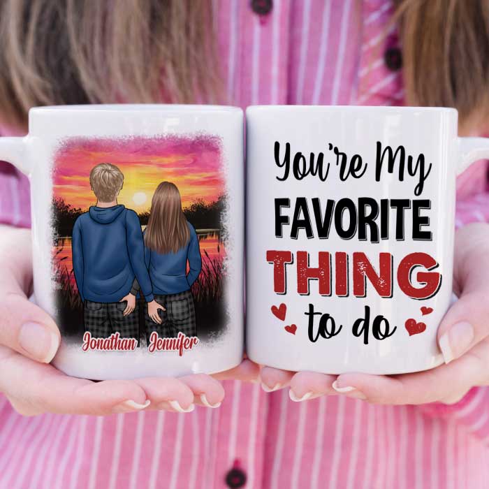 Custom Name Favorite Thing Gifts for Couples - Personalized Mugs