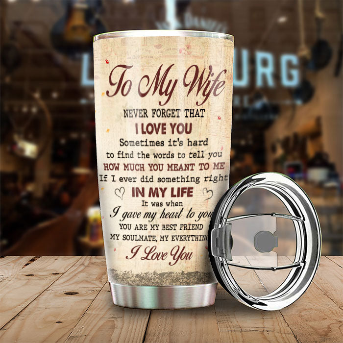 Custom Name Romantic Wife Gifts - Personalized Tumbler