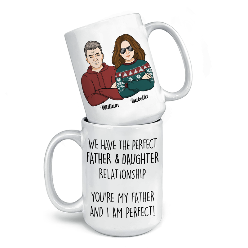 Custom Father Daughter Relationship Gifts - Personalized Mugs