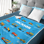 Custom Name Dinosaur Adventure Gifts for Kids - Personalized Blanket