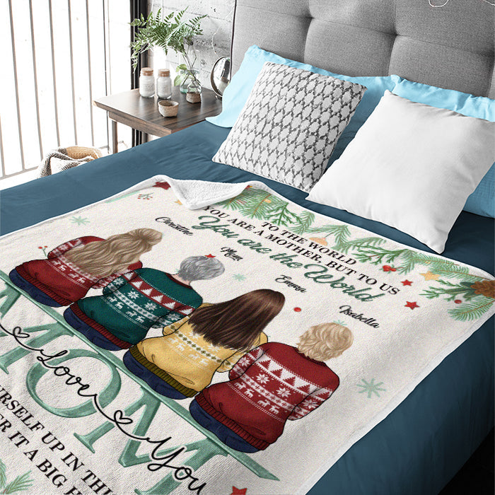 Custom Name Christmas Gifts for Mom - Personalized Blanket