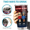 If We Get Caught, I'm Deaf & You Don't Speak English - Bestie Personalized Custom Tumbler - Gift For Best Friends, BFF, Sisters