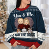 You & Me - Personalized Custom Unisex Ugly Christmas Sweatshirt, Wool Sweatshirt, All-Over-Print Sweatshirt - Gift For Couple, Husband Wife, Anniversary, Engagement, Wedding, Marriage Gift, Christmas Gift