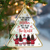 The Love Between A Mother And Daughters Is Forever - Personalized Custom Christmas Tree Shaped Acrylic Christmas Ornament - Gift For Family, Christmas Gift