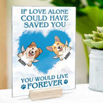 Custom Name Angel Dog Memorial Decor - Personalized Acrylic Plaque