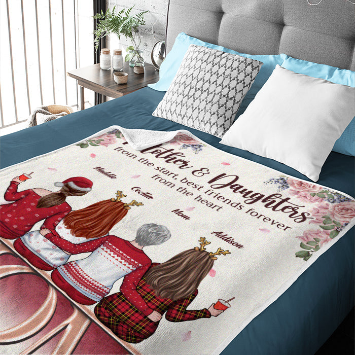 To Us, You Are The World - Family Personalized Custom Blanket - Christmas Gift For Mother From Daughter