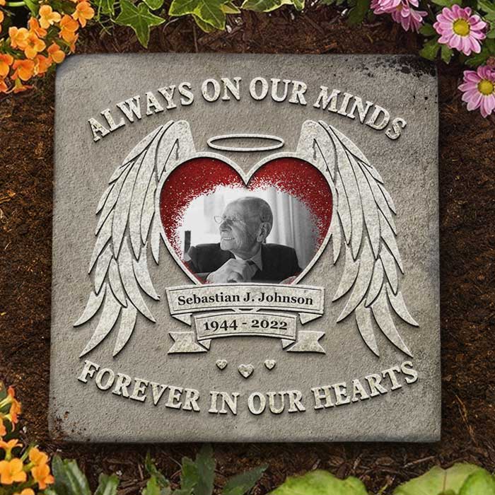 Custom Photo Memorial Keepsake Decor - Personalized Memorial Stone