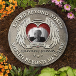 Custom Photo Angel Memorial Decor - Personalized Memorial Stone