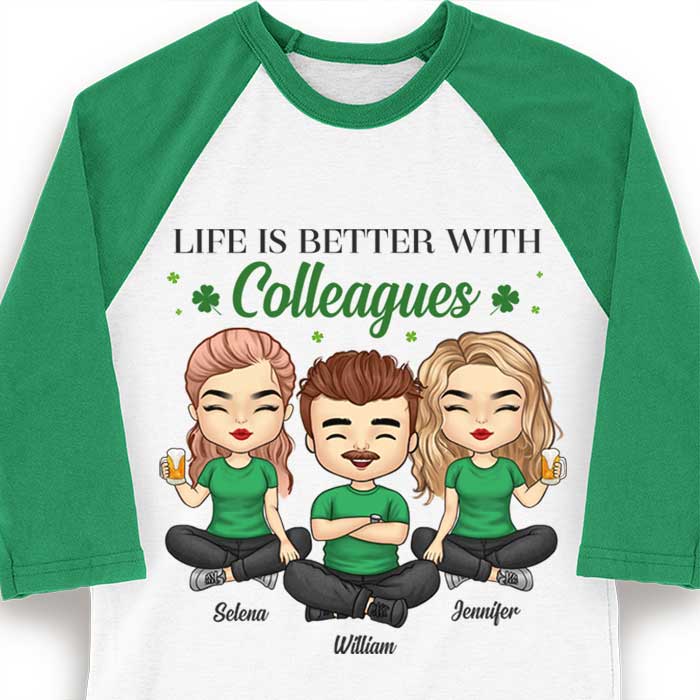 Custom Name Colleague Gifts for Coworkers - Personalized Raglan Shirt