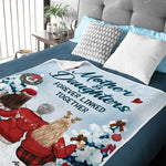 Custom Name Christmas Mother Daughter Gifts - Personalized Blanket