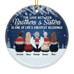Custom Name Brothers and Sisters Christmas Gifts - Personalized Ornament