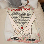 Custom Name I Will Choose You Couple Gifts - Personalized Blanket
