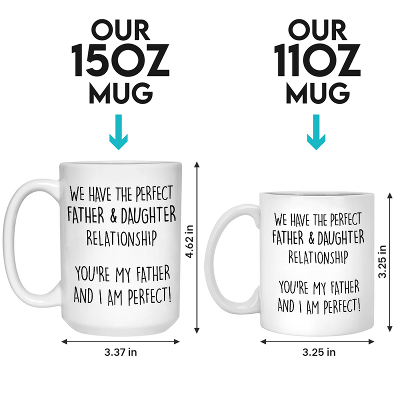 Custom Father Daughter Relationship Gifts - Personalized Mugs