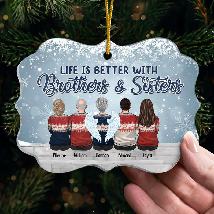 Custom Name Brothers and Sisters Christmas Gifts - Personalized Ornament