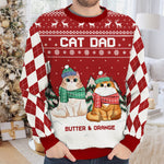 Custom Name Christmas Cat Mom Gifts - Personalized Sweatshirt