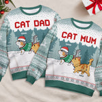 Custom Cat Mom Christmas Pet Gifts - Personalized Sweatshirt