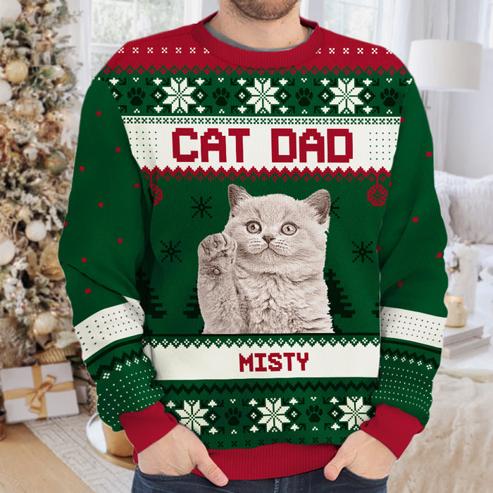 Custom Name Christmas Cat Mum Gifts - Personalized Sweatshirt