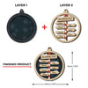 Grandkids 2022 - Personalized Custom Round Shaped 2 Layered Wood Christmas Ornament - Gift For Family Members, Christmas Gift
