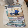 Never Forget That I Love You - Family Personalized Custom Blanket - Christmas Gift For Family Members
