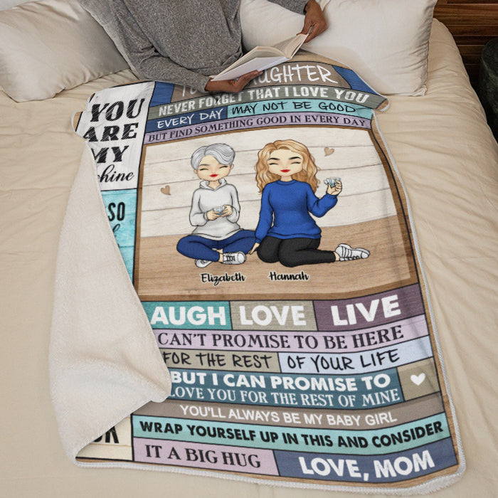 Never Forget That I Love You - Family Personalized Custom Blanket - Christmas Gift For Family Members