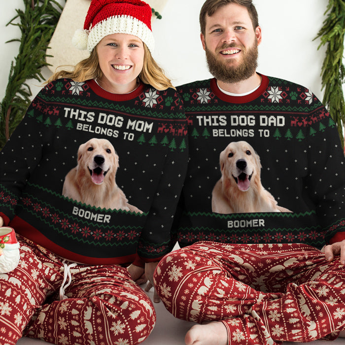 Custom Pet Photo Christmas Gifts for Dog Dads - Personalized Sweatshirt