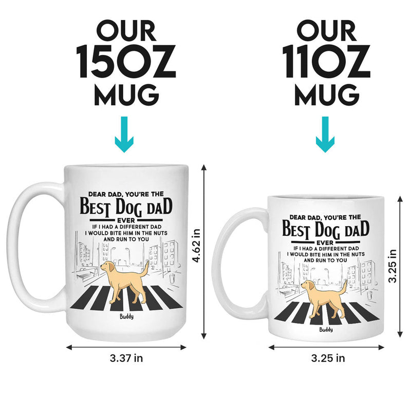 Custom Name Funny Dog Dad Gifts for Men - Personalized Mug