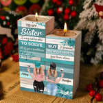 Custom Name Bestie Sister Gifts for Women - Personalized Color Candle Holder