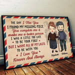 Custom Name Romantic Couple Gifts - Personalized Poster