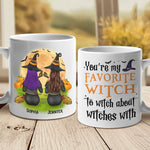 Custom Name Halloween Gifts for Witch Friends - Personalized Mugs
